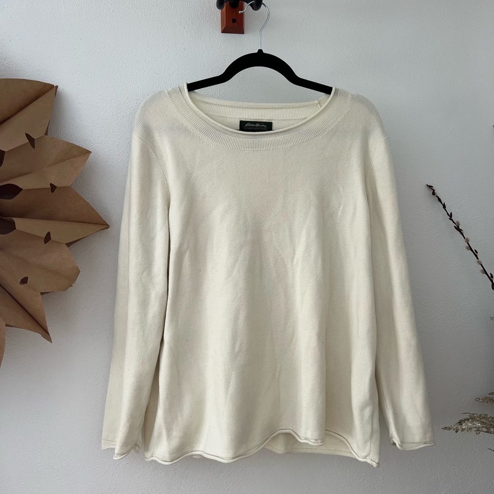 Eddie Bauer Cream Pullover Sweater